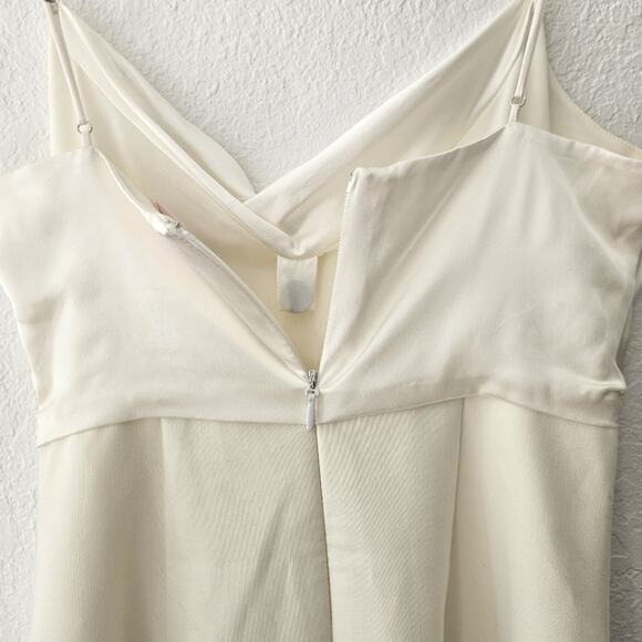 NEW Cinq à Sept Cara Tie Waist Mini Dress Size 4 Ivory Bridal‎ Satin - Picture 7 of 10
